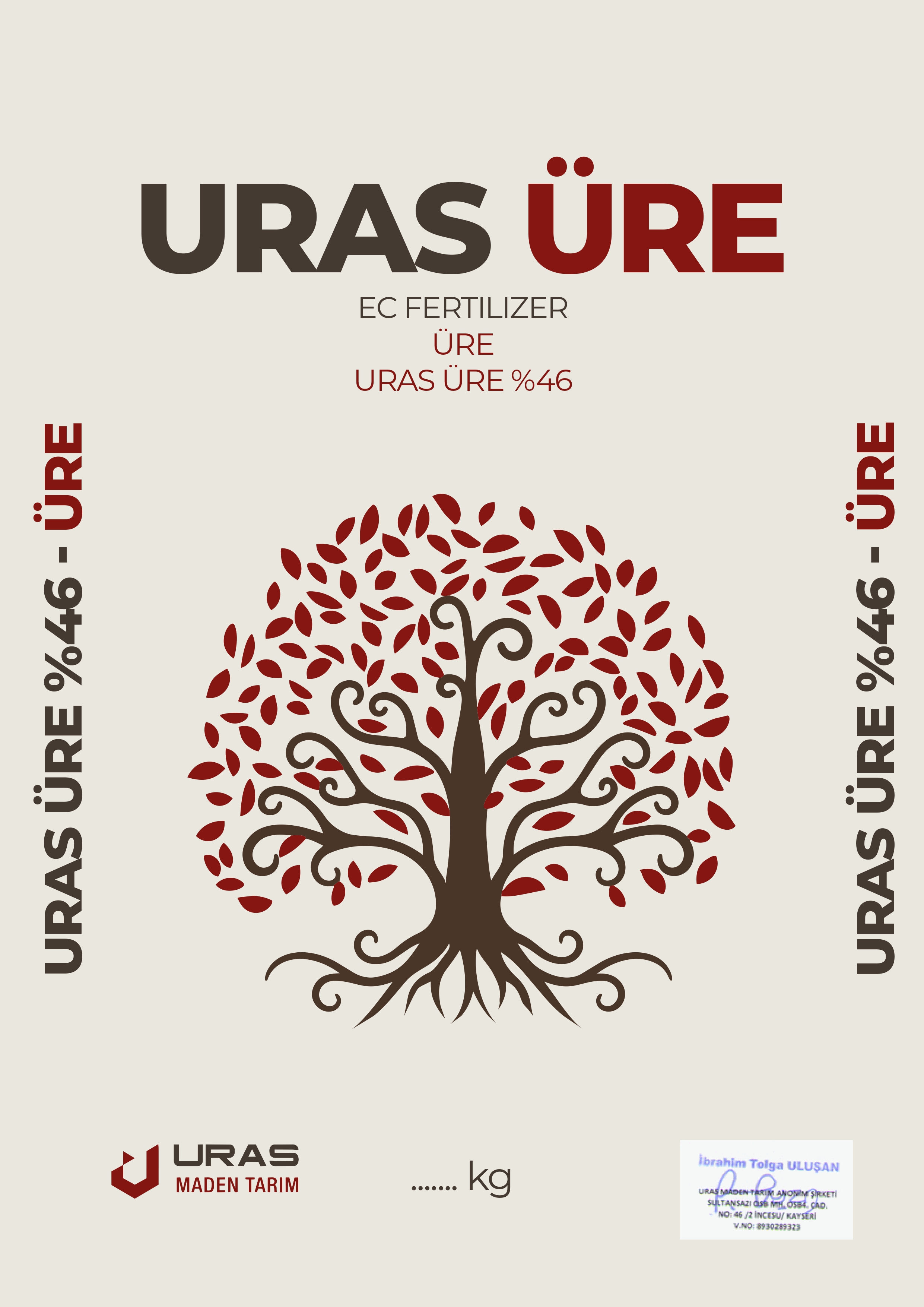 Uras ÜRE Ürün Etiketi Ön Yüz